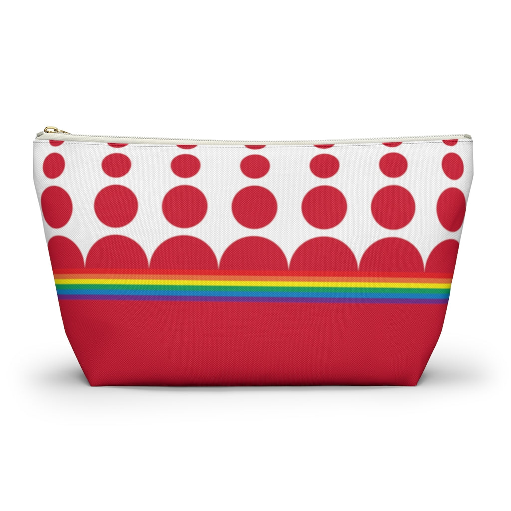 Pouch - Ruby Rainbow Dots - 2 sizes