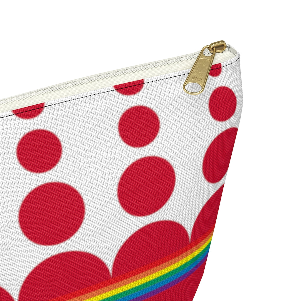 Pouch - Ruby Rainbow Dots - 2 sizes