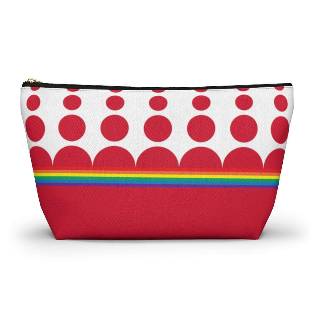 Pouch - Ruby Rainbow Dots - 2 sizes