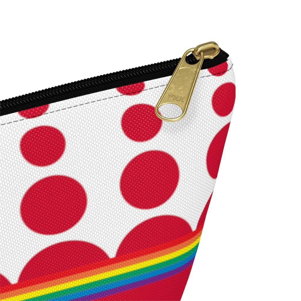 Pouch - Ruby Rainbow Dots - 2 sizes