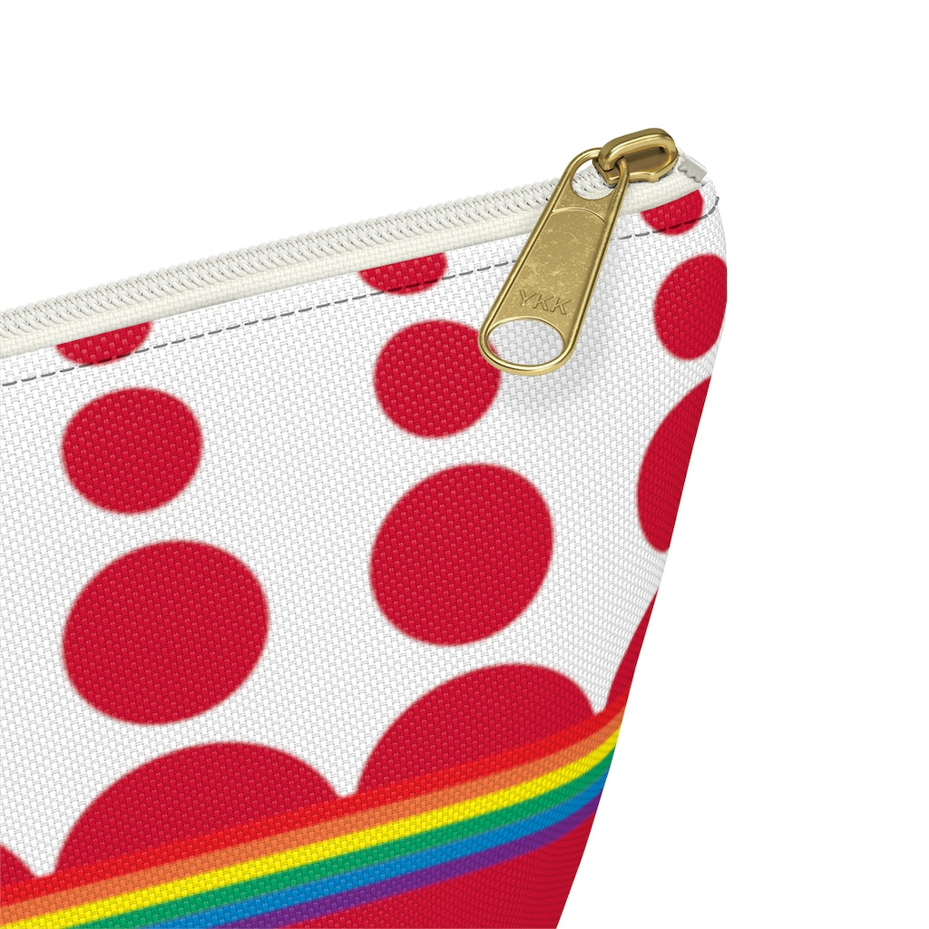 Pouch - Ruby Rainbow Dots - 2 sizes