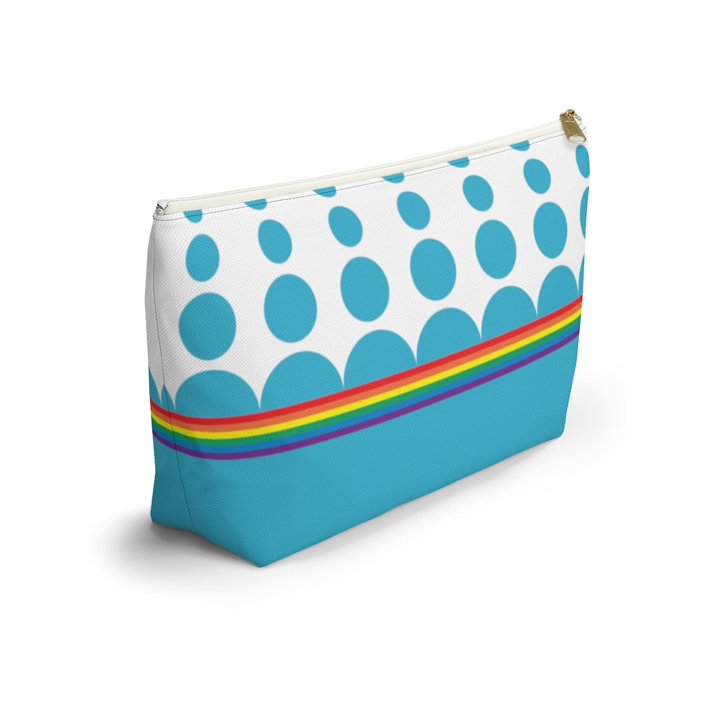 Pouch - Robin's Egg Rainbow Dots - 2 sizes