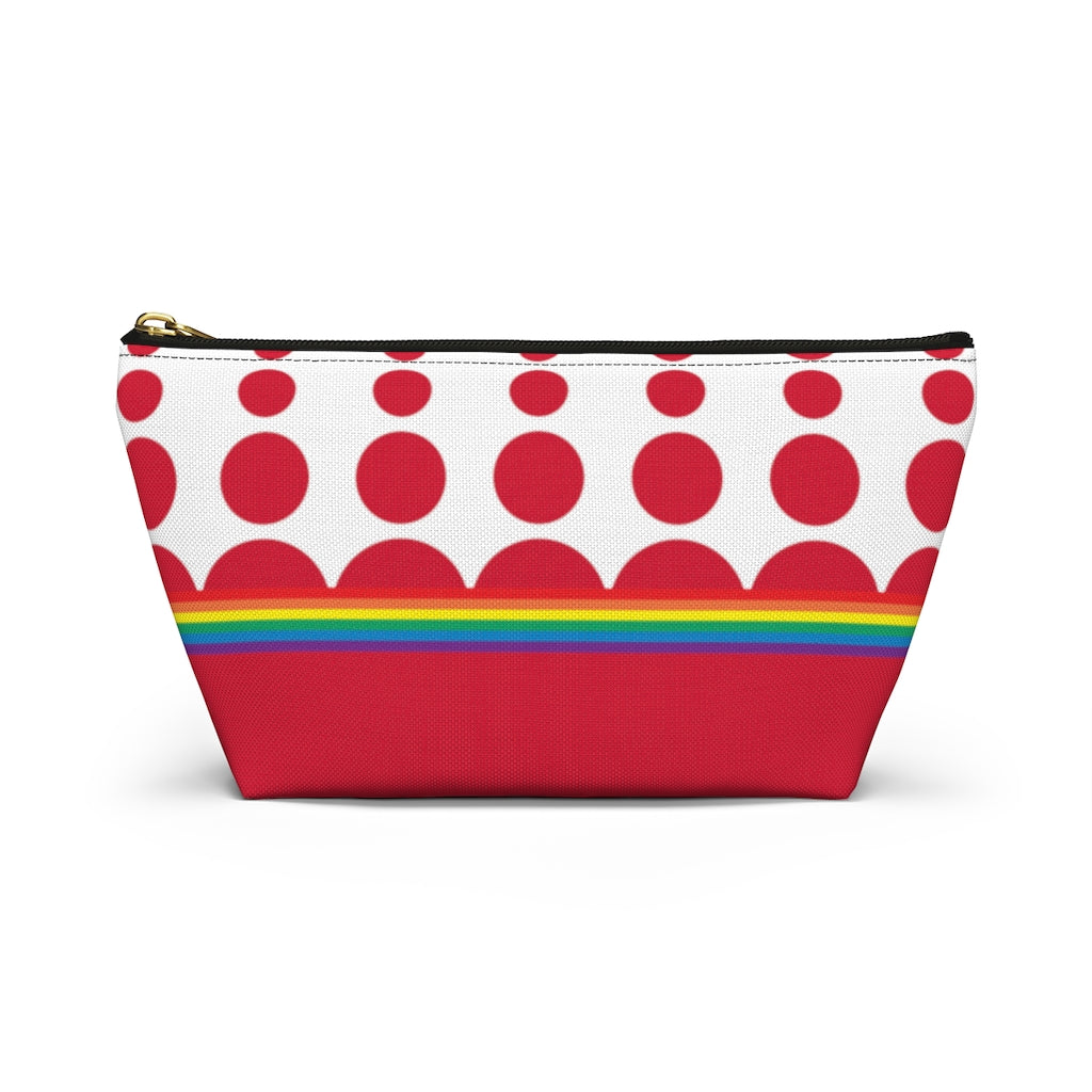 Pouch - Ruby Rainbow Dots - 2 sizes